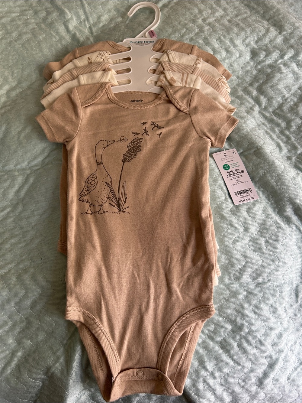 Carter's Tan One-Piece Bodysuit with Goose Graphic
